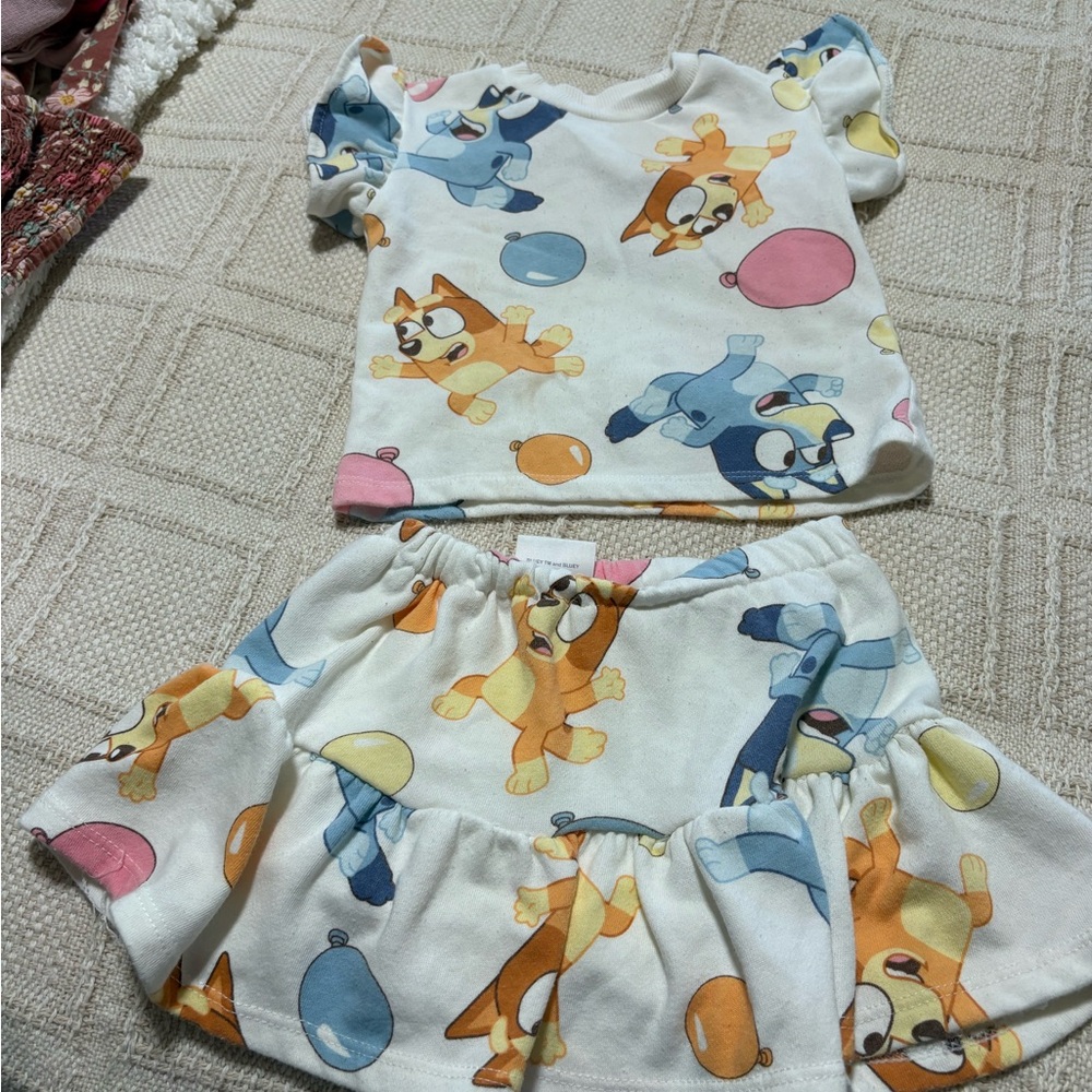 Kids Cartoon Print Matching Set